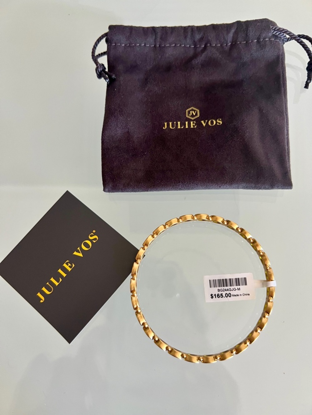 JULIE VOS Palmetto Green Mykonos Bangle Bracelet - Picture 6 of 6